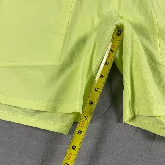 Lululemon Men Shorts XL License To Train Neon Yellow Mid Rise Athleisure Running - Picture 6 of 14